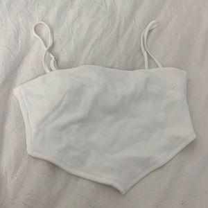 white tank crop top